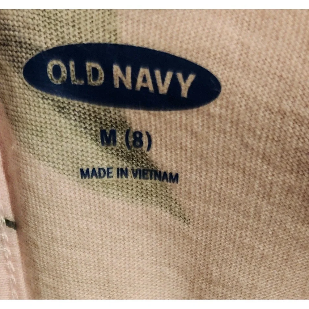 Old Navy‎ Girls Pink Floral Fit and Flare Dress Short Sleeve Size M 8 Cotton